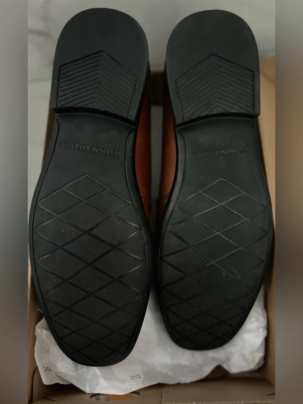 Nunn Bush Strafford Woven Tassel Loafers Men’s 8.5 Cognac Leather NWT